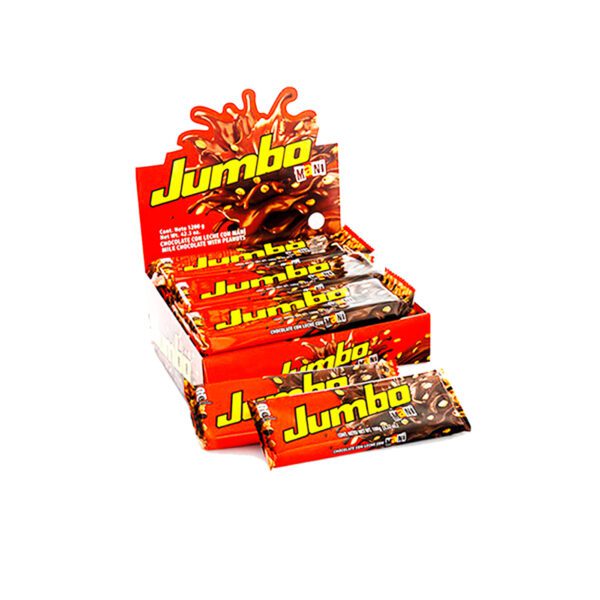 Chocolatina Jumbo Maní 100gr Display 12unds
